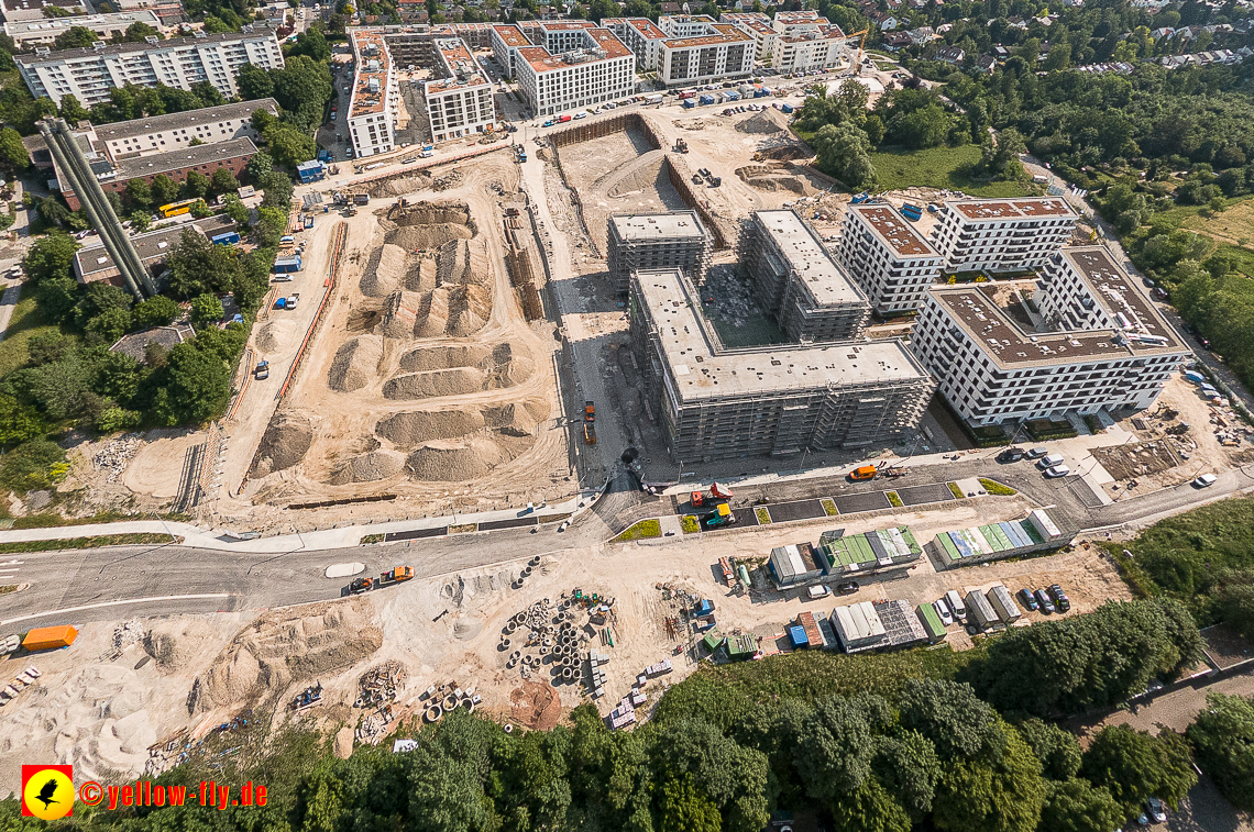 07.06.2023 - Aktuelle Luftbilder aus dem Alexisquartier und Pandion Verde in Neuperlach in München